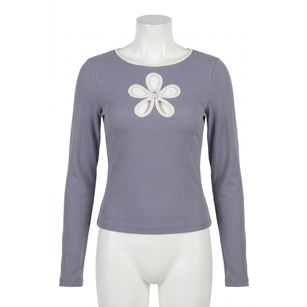 NEW ODDI ditzy daisy long sleeve top in blue
